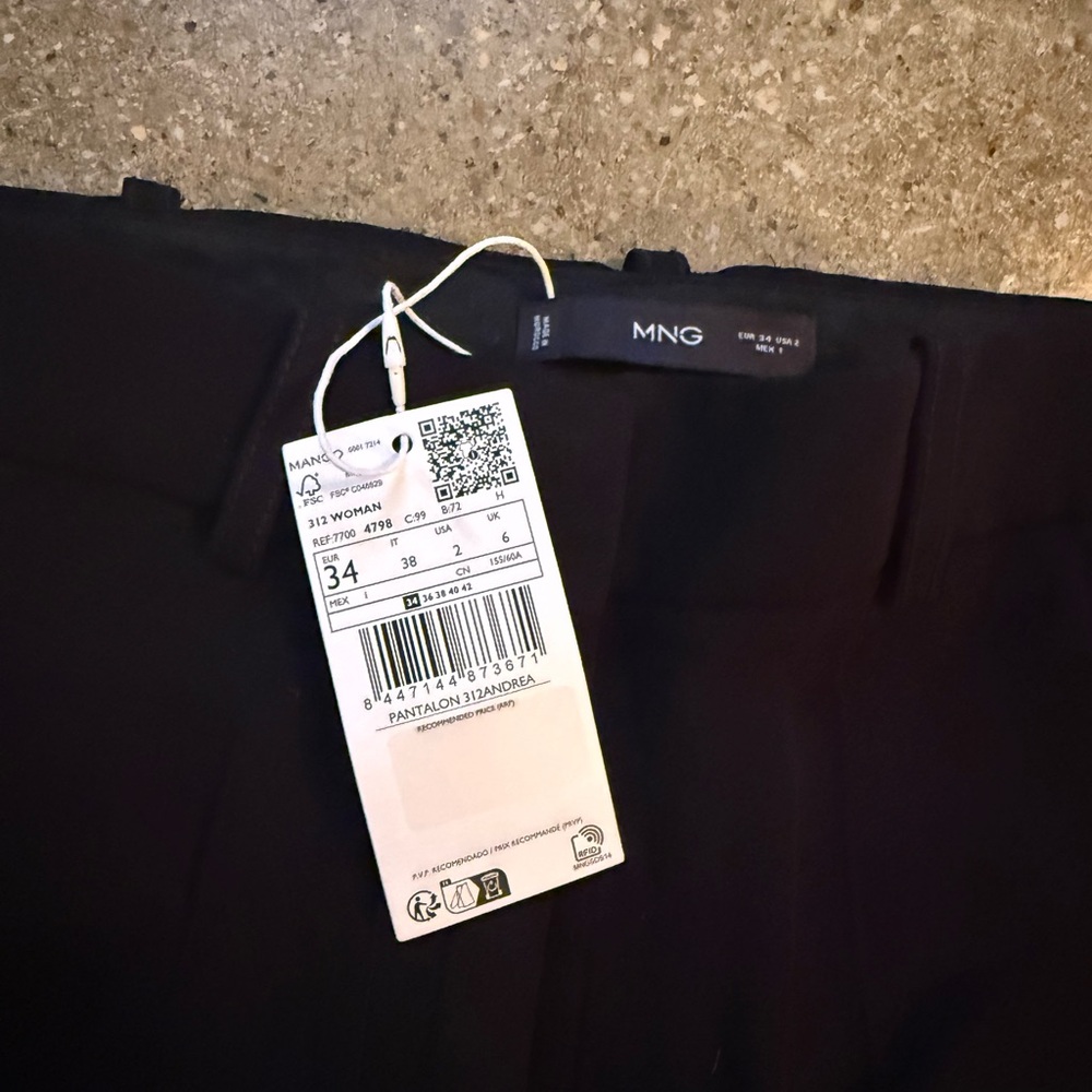 Mango Andrea Black Flare Pant - US 2 - Picture 4 of 5